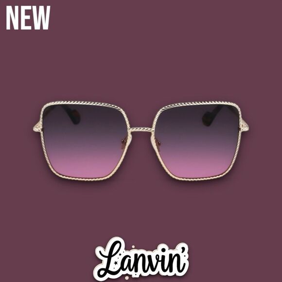 New Lanvin Babe 59mm Gradient Square Sunglasses - Picture 3 of 6